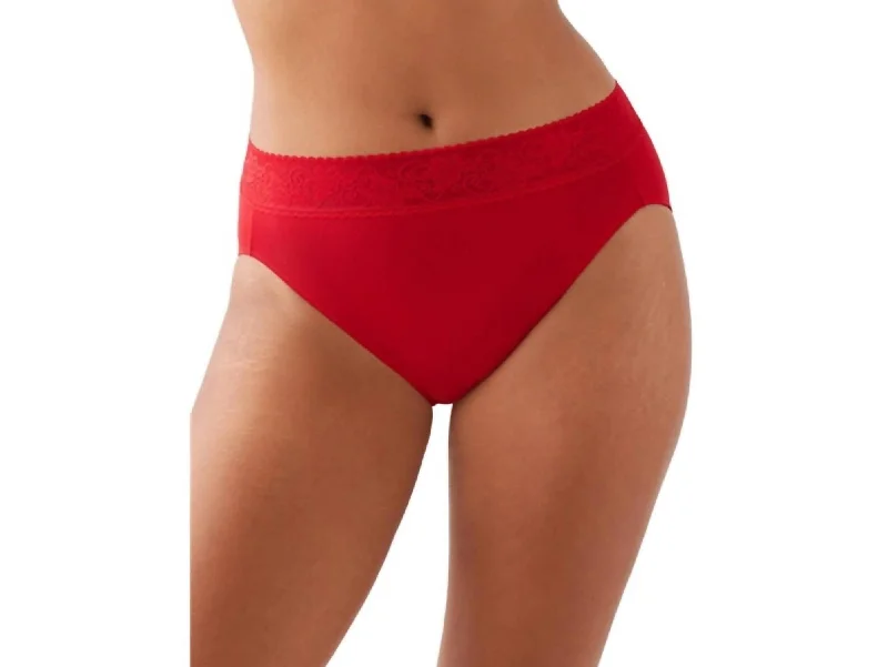 lace bikini panties for women with a glamorous lookComfort Touch High Cut Panty In Equestrian Red