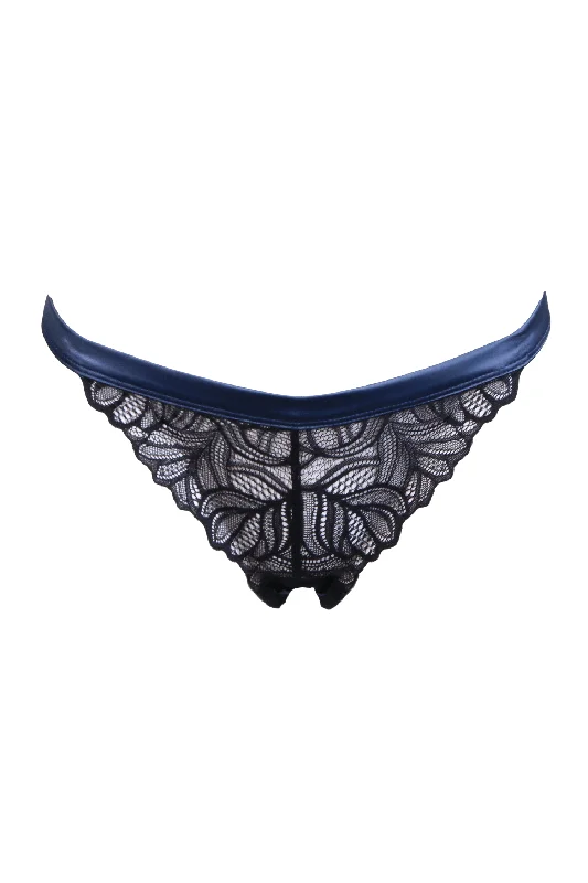 lace thong panties for women for special occasionsMina Panty - Navy Blue