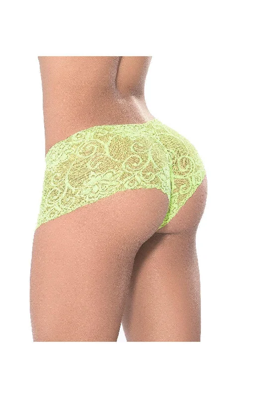 ribbed fabric women boyshortLace Boyshort | Green