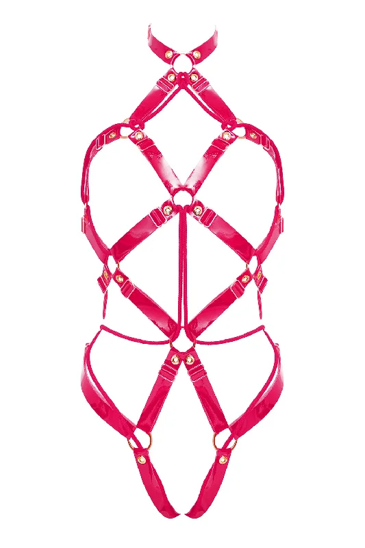 Mesh Bodysuits for a Bold and Edgy Fashion StatementChessly Shibari Fuchsia open bodysuit by Secret Room