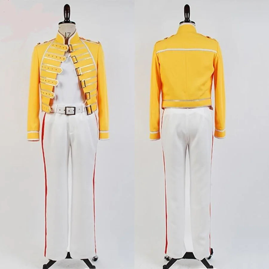 women cosplay costumes for stage - showsQueen Lead Vocals Freddie Mercury Wembley On Stage Cosplay Costume mp006124