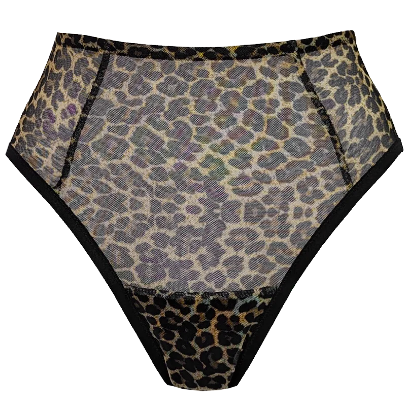 clip - on women garters convenienceAZALEA OUVERT BRIEF - LEOPARD