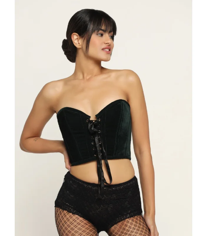 evening wear women bustiers and corsetsValvet Corset Top