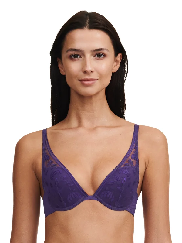 plus size women swim bra for water activitiesPhilter Padded Push Up Bra In Club Purple - Chantelle Pulp