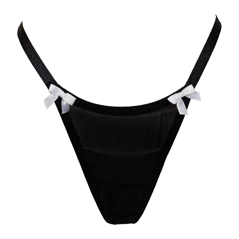 plus - size - friendly women gartersCERI THONG WITH BOWS