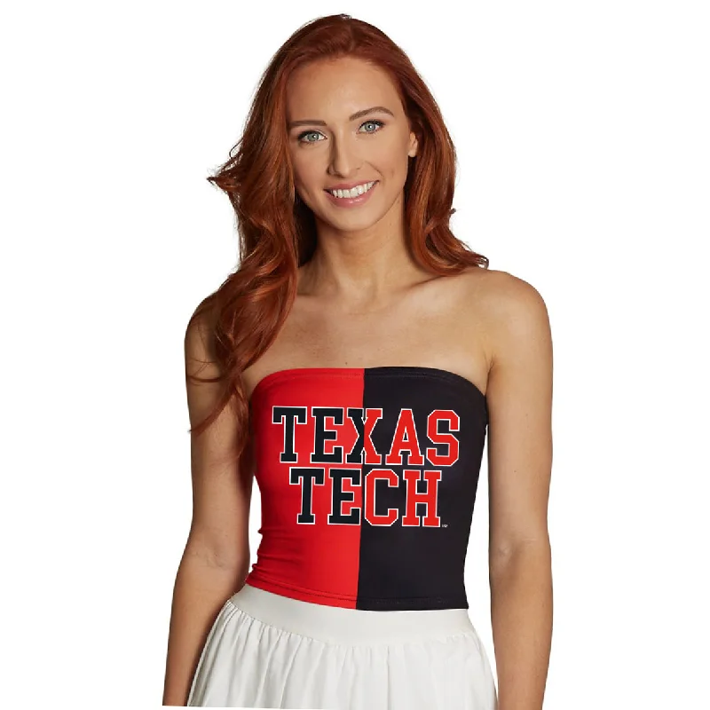 moisture - wicking women tube top for workoutsTexas Tech Two Tone Tube Top