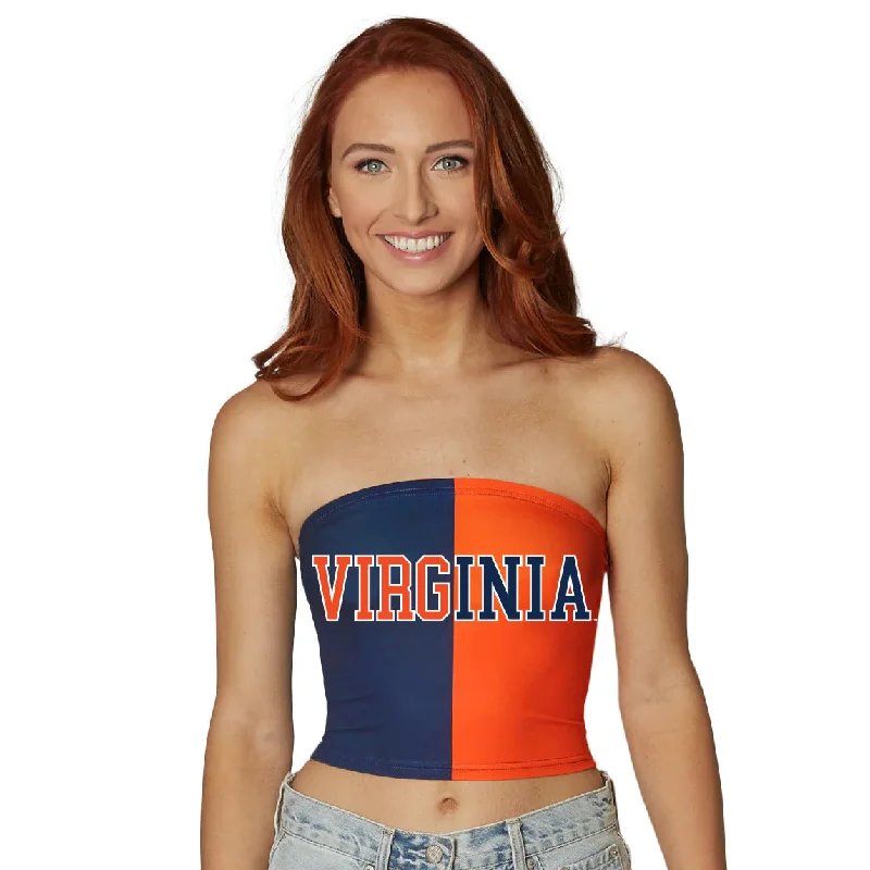 silk women tube top for a smooth and elegant feelVirginia Cavaliers Two Tone Tube Top