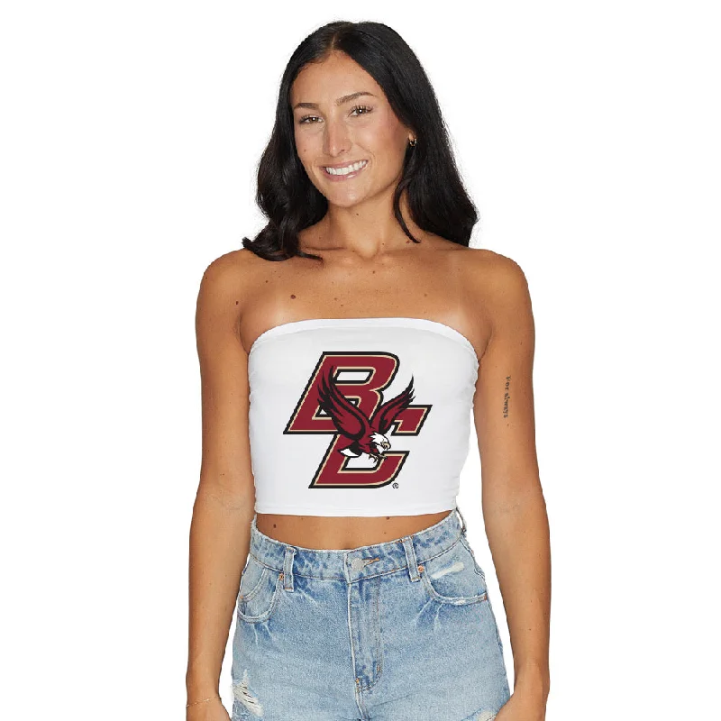 tie - back women tube top for a customizable and feminine touchBoston College White Tube Top