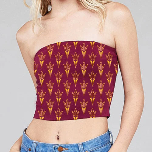 low - cut women tube top for a more revealing and sexy lookArizona State ASU All Over Tube Top