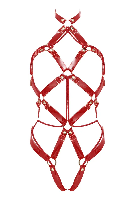 Cut - Out Bodysuits for a Trendy and Fashion - Forward StyleChessly Shibari Red open bodysuit by Secret Room