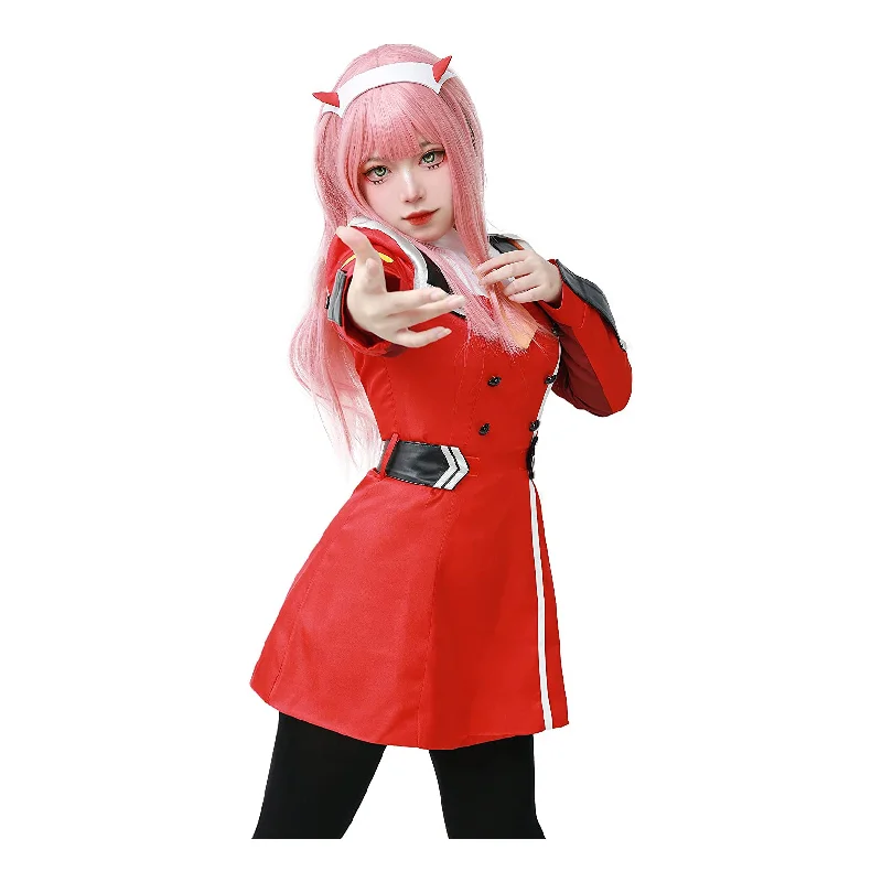 women one piece cosplay costumes crew - styleWomen's  Red Cosplay Costume Darling In The Franxx Zero Two Cosplay Outfit