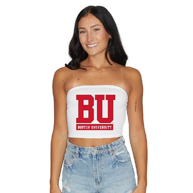 off - shoulder women tube top for a sexy and elegant appearanceBoston University White Tube Top