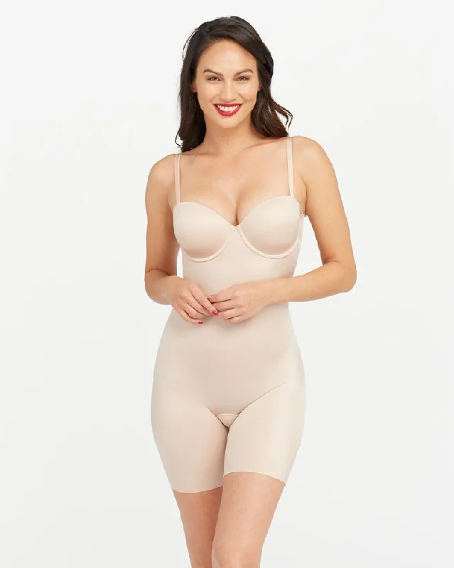 plus size women bustiers and corsetsSPANX SUIT YOUR FANCY STRAPLESS CUPPED BODYSUIT