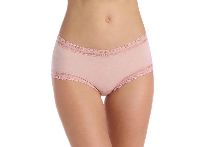 seamless hipster panties for women for a low - rise fitPure Pima Girlshort Panty In Pale Pink