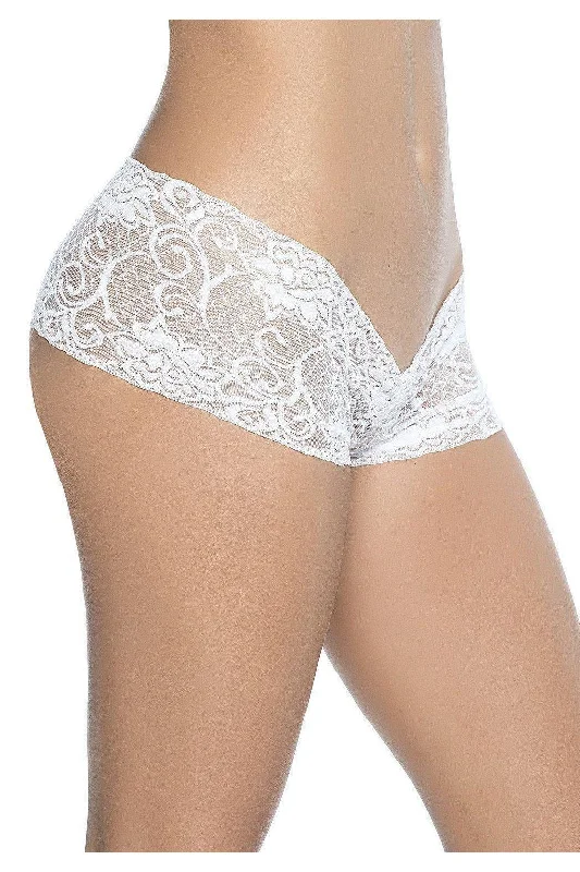 women boyshort for lounging at homeCrotchless Boyshort | White