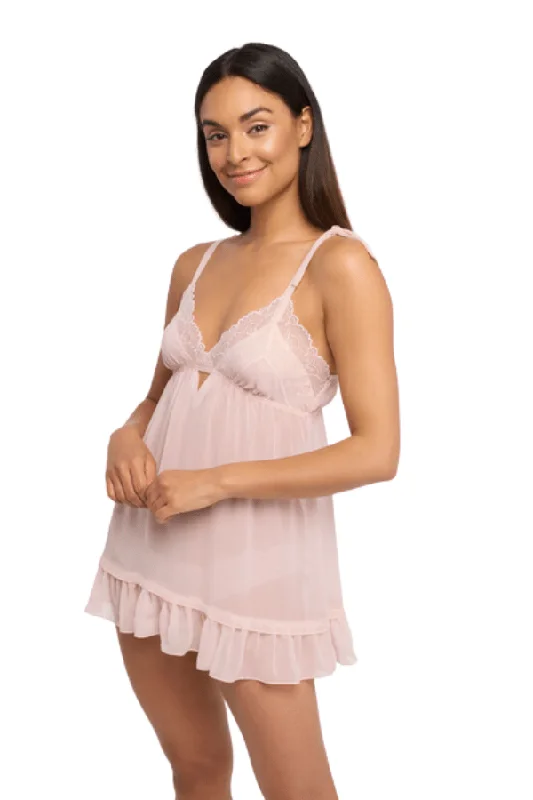 seamless bikini panties for women for a sleek silhouetteDahlia Babydoll w/ Panty - Blush