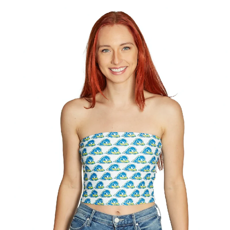 cold - shoulder women tube top for a fashionable and modern lookDelaware All Over Tube Top