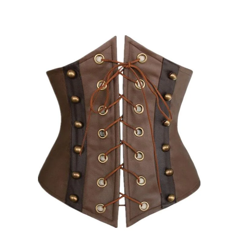 handcrafted women bustiers and corsetsBrown Irresistible Lace Up Corset