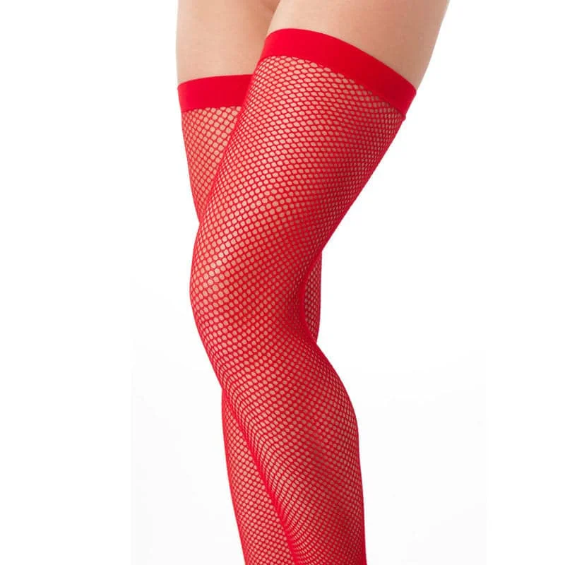 open cup women sexy lingerieSexy Red Fishnet Stockings