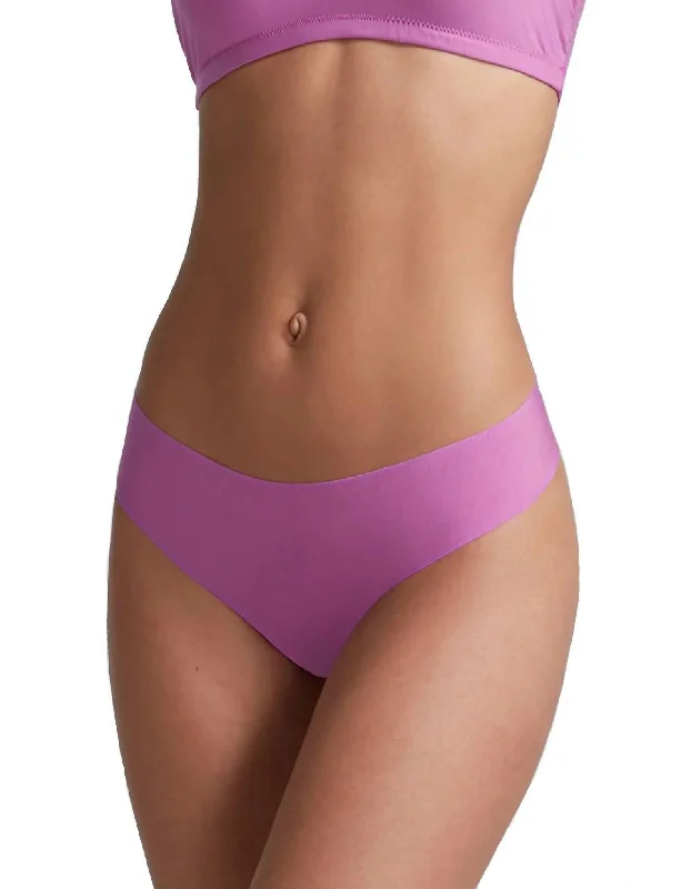 sheer women thongs for a sexy and alluring appearanceButter Mid-Rise Thong Panty In Orchid