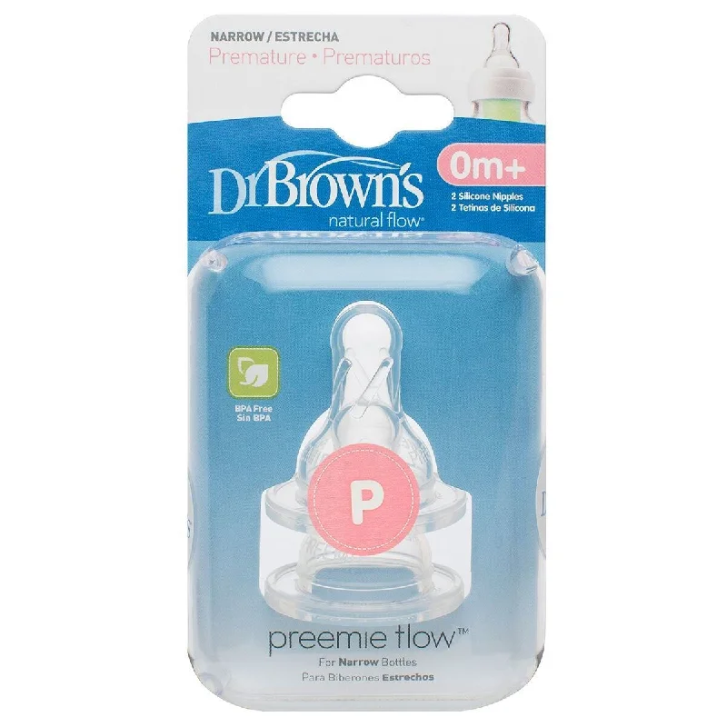 Dr Brown's Options Preemie Bottle Teats Pack - 0m+ Premature Babies BPA Free