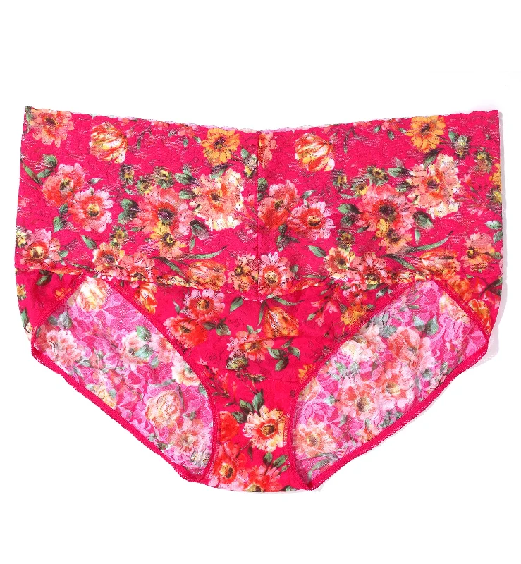 matching women bikini briefs with swim topsHanky Panky Retro Lace Printed V-kini PLUS (PR9K2124X) - La Vida Loca