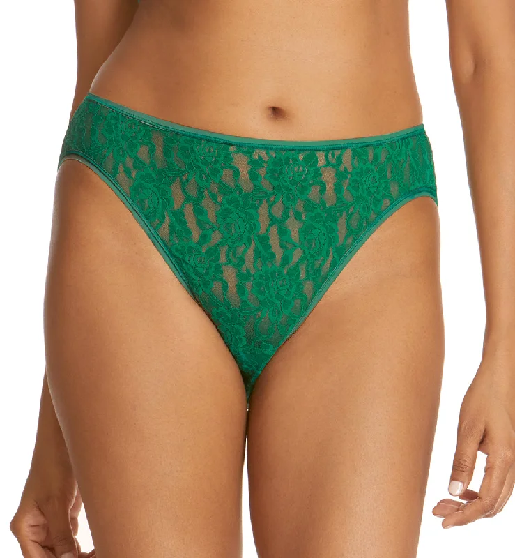 padded women bikini briefs for extra comfortHanky Panky Signature Lace High Cut Brief (482264) - Green Envy