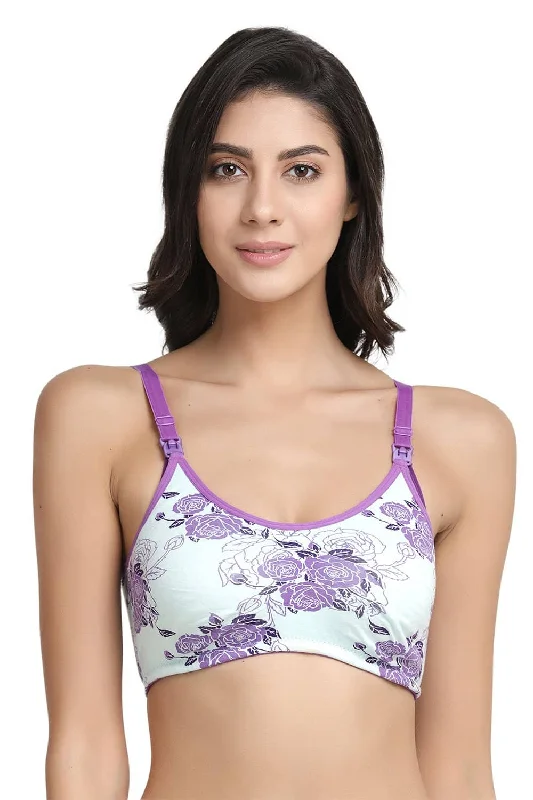 Organic Cotton Antimicrobial Soft Nursing Bra-IMB004D