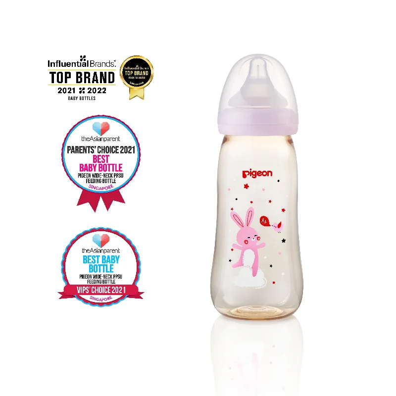 Pigeon SofTouch PPSU Nursing Bottle - 330ml (Pink Rabbit)