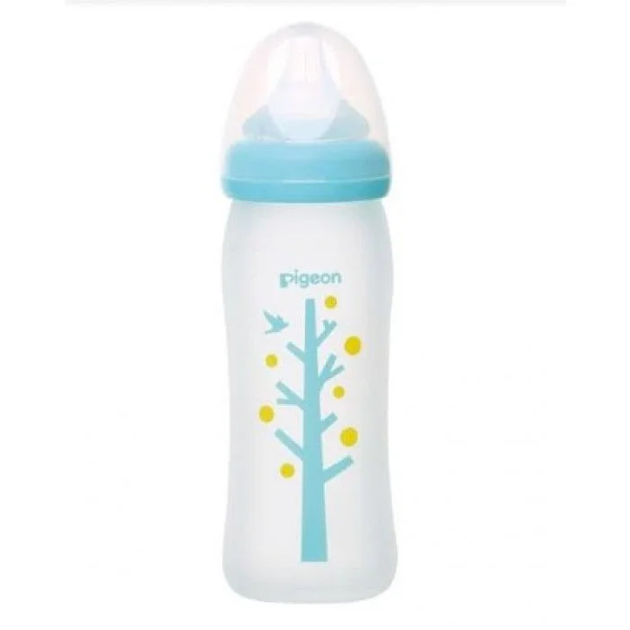 Pigeon SofTouch Silicone Coating Nursing Bottle - 240ml (Tree)