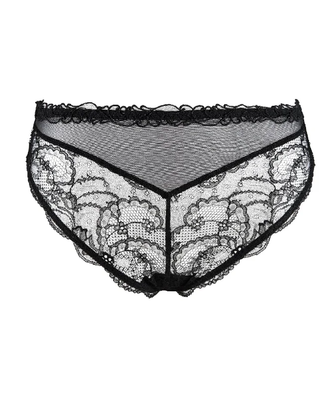 wireless women briefs for a comfortable and wire - free experienceSoir De Venise Black High Waist Brief