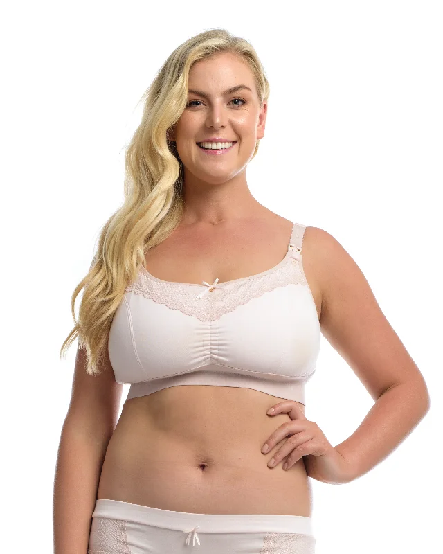 THE NURSING LOUNGE BRA: Delicate Blush