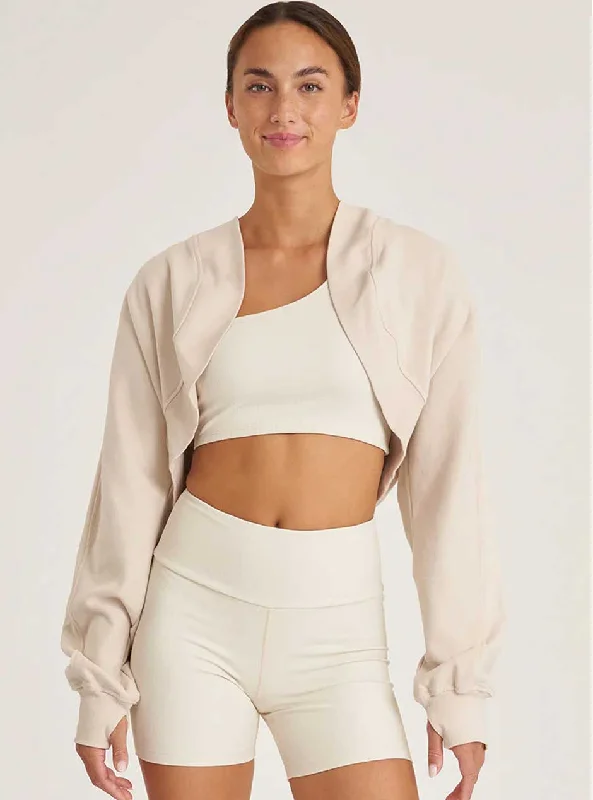 antibacterial women bikini briefs for hygieneThrive Société Women's Cloud Cropped Cardigan Sweater - Birch Off White