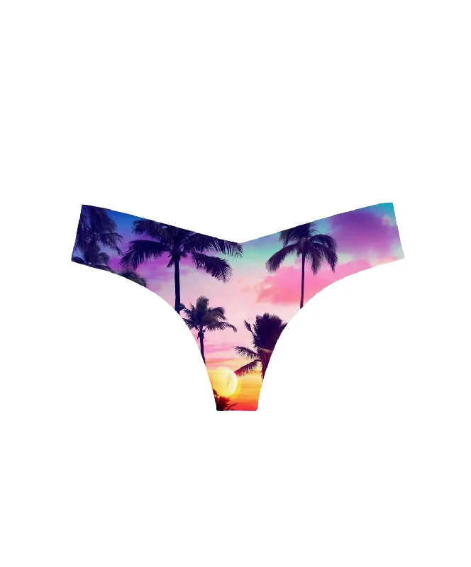 push - up women thongs for enhancing hip curvesWomen's Photo-Op Thong Panty In Sunset Palms