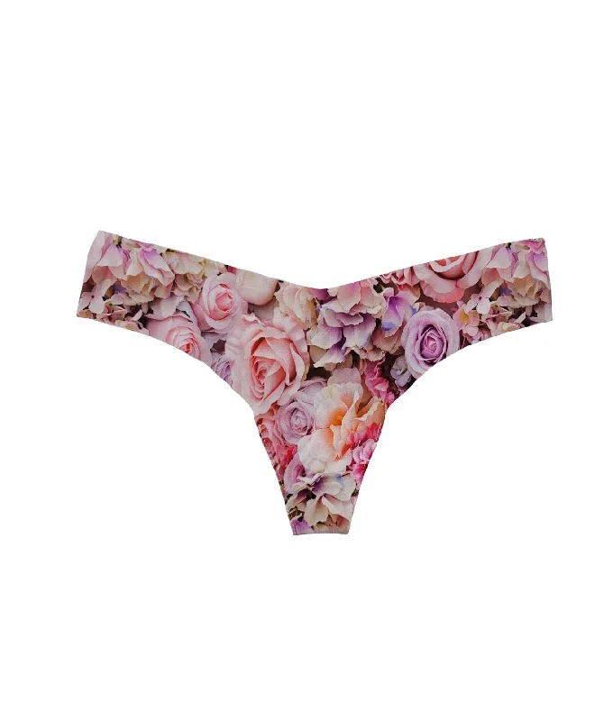 convertible women thongs that can be worn as a g - stringWomen's Printed Low Rise Thong In Spring Blossom