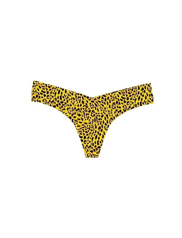 shape - wear women thongs for slimming the mid - sectionWomen's Printed Low Rise Thong In Yellow Spots