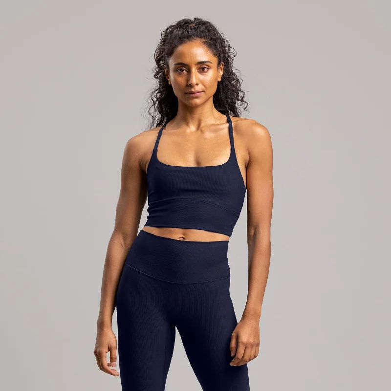 underwire sports bras for extra stabilityAgile Longline Bra Women's NAVY