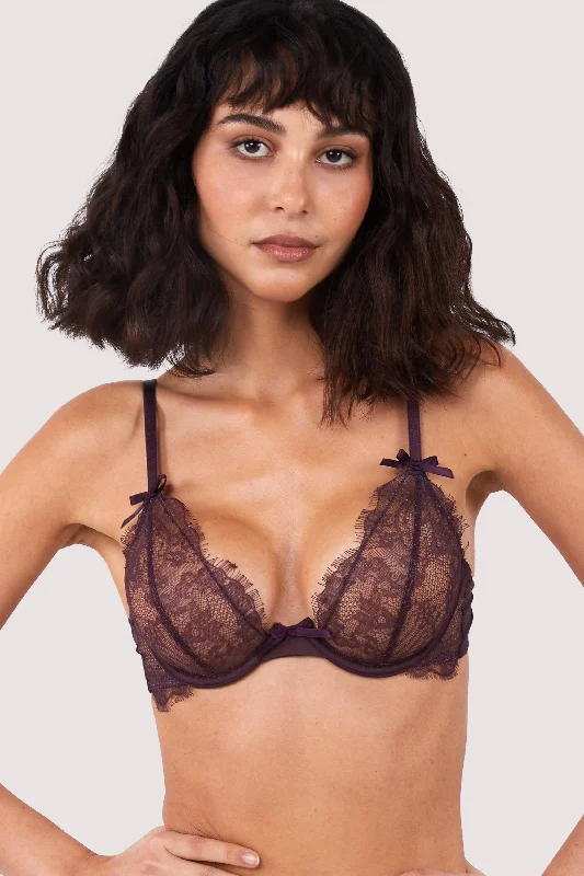 minimizer bras to reduce bust sizeAlvara Plum Lace Bra