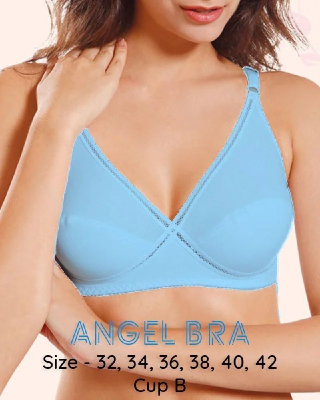 bralette with underwire for added supportAngel Bra - Flourish - Non Padded & Non Wired Bra