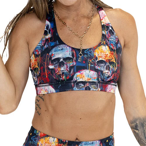 moisture wicking sports bras for sweaty workoutsButterfly Back Bra | Death By Art