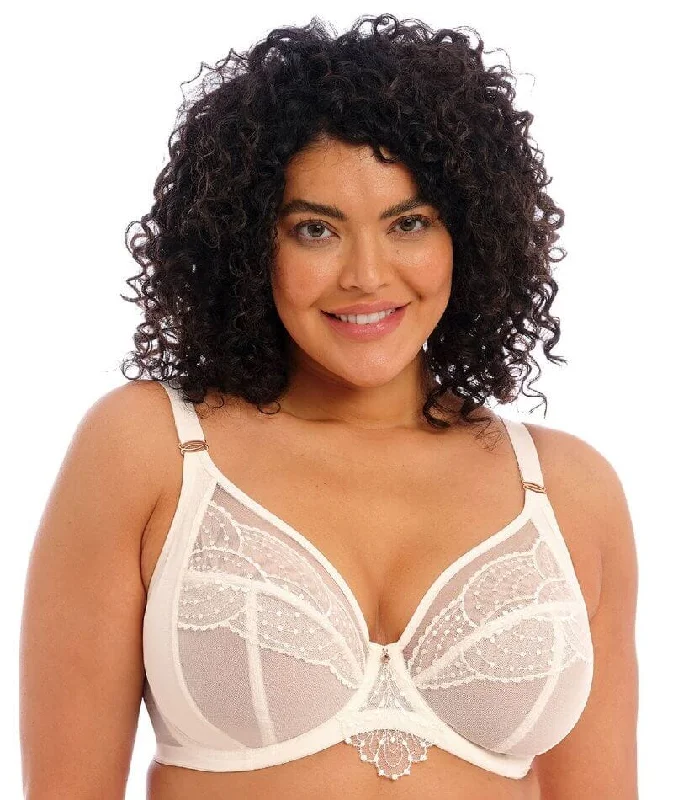 minimizer plus size bras for curvy figuresElomi Priya Underwired Plunge Bra - Vanilla