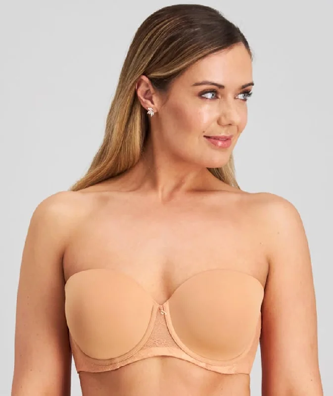 bralette with underwire for added supportFayreform Magic Makeover Strapless Bra - Cork/Scallop Shell