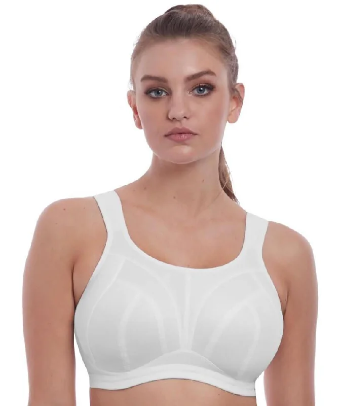 convertible bras with adjustable strapsFreya Active Dynamic Wire-Free Sports Bra - White