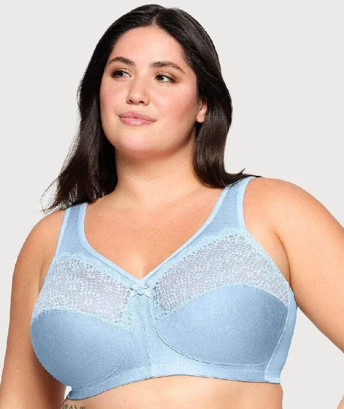 full cup padded bras for enhanced shapeGlamorise Magiclift Moisture Control Wire-Free Bra - Light Blue