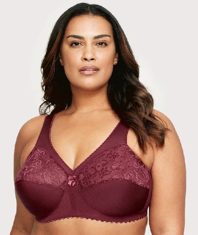 moisture wicking sleep bras for hot sleepersGlamorise Magiclift Original Wire-Free Support Bra - Burgundy