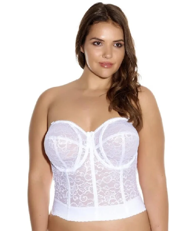 plus size nursing bras for breastfeeding momsGoddess Lace Bridal Bustier - White