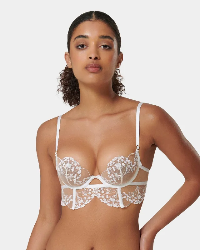 sleep bras for all night comfortMarisa Wired Bra White/Sheer