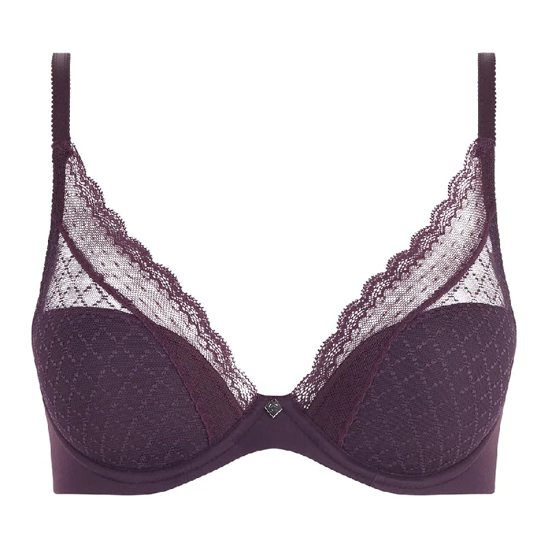 seamless bras for invisible under clothesNorah Chic Aubergine Plunge T-Shirt Bra