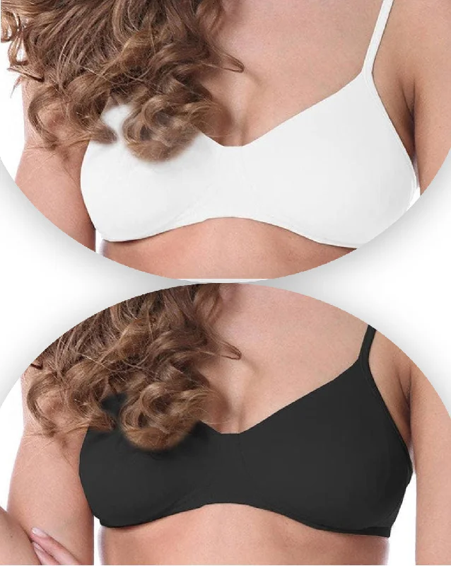 seamless sports bras for minimal chafingPack Of 2 Bridal Bra - Non Padded - Non Wired Bra By Kelitha