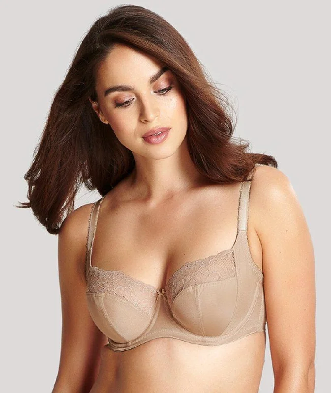 lace balconette bras for a luxurious feelPanache Jasmine Underwired Balconnet Bra - Caramel